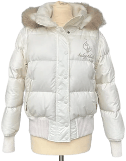 Vintage Y2k Baby Phat White Fur Puffer Jacket