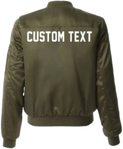 Custom Text Cargo Bomber Jacket