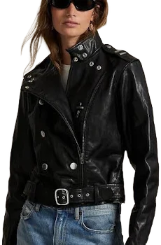 Ralph Lauren Women's Studded Leather Jacket