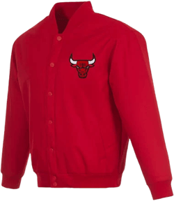 JH Design Men's Chicago Bulls Poly-Twill Full-Snap Jacket