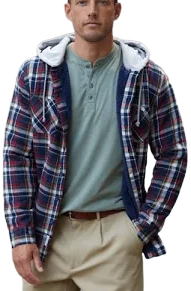Weatherproof Men's Vintage Hooded Sherpa Lined Flannel Shirt Jacket