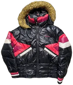 Baby Phat Vtg Hooded Y2k Faux Fur Puffer Jacket