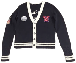 Louis Vuitton Black And White Varsity Jacket