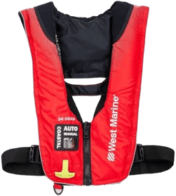 West Marine Coastal Zippered Automatic/Manual 24 Gram Inflatable PFD