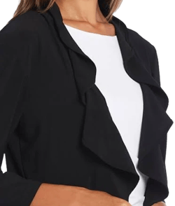 R & M Richards Women's Ruffle Cardigan