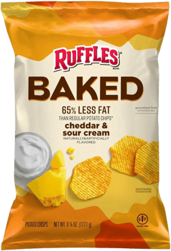Ruffles Oven Baked Cheddar & Sour Cream Potato Chips - 6.25oz