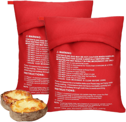 Microwave Potato Bag, Red Reusable baked potato microwave bag potato express microwave bag baked potato cooker,2 Pack
