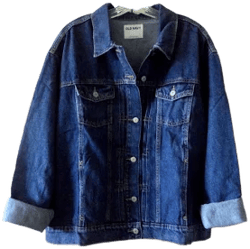 Old Navy Classic Dark Wash Basic Blue Denim Jean Jacket