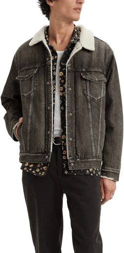Levi's Men's Relaxed Fit Sherpa Lined Denim Trucker Jacket