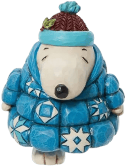 Enesco Peanuts Snoopy Puffer Jacket Mini Figurine