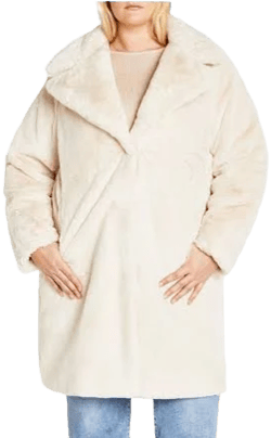 City Chic Women's Plus Size Remi Faux Fur Coat