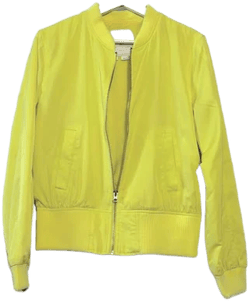 Anthropologie Bright Yellow Bomber Jacket