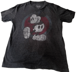 Disney Men's Mickey Mouse Vintage Distressed Graphic T-Shirt