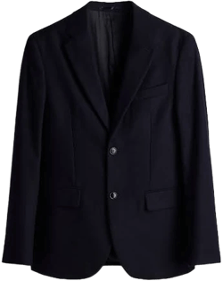 H&M Men's Melange Regular Fit Wool-Blend Jacket