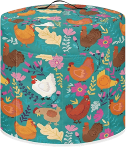 Chickens Rice Cooker Cover Cute Air Fryer Dust Cover with Accessory Pocket Portable Small Appliance Protector Suitable for Kitchen Decoration Holiday Gift for 8 Quart Chickens