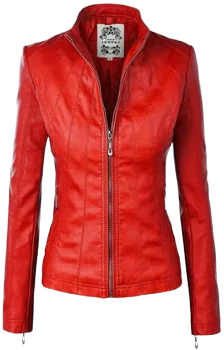 Made by Johnny Women's Panelled Faux Leather Moto Jacket