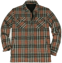 Men's Fleece Lined Flannel Shirt Jacket