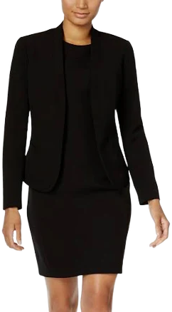 Anne Klein Missy Petite Executive Collection Shawl-Collar Sleeveless Sheath Dress Suit