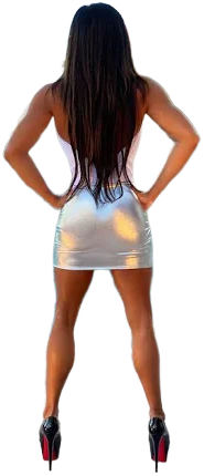 Connie's VIP Vegas Club Girl Liquid Rubberized Stretch Fit Mini Skirt