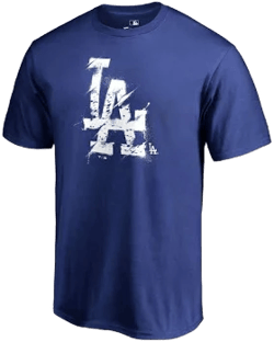 Los Angeles Dodgers Men's Splatter Logo T-Shirt