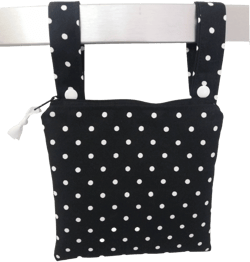 Polka Dot Wet Bag, Zippered Waterproof Bag, Cosmetic Bag,  Swimsuit Bag or  Cloth Diaper Bag