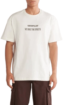 CAT WWR Men's Built in the Streets Cotton T-Shirt