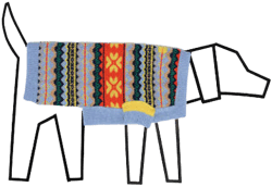 Fairisle Blue Floral Dog Sweater