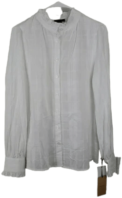 Halogen Ruffle Long Sleeve Button-up Blouse