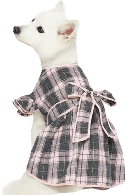 Dogs & Cats & Co. Lolita Fashion Inspired Plaid Tie Waist Dog Dress