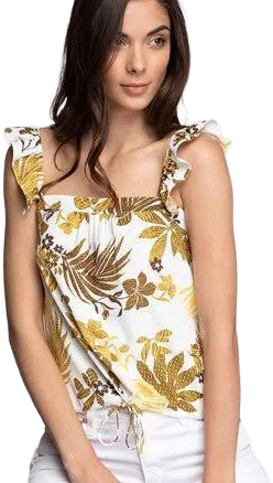 Karden Lane Ruffle Sleeve Crop Top