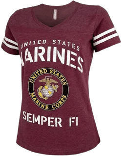 United States Marines Ladies Stencil T-Shirt