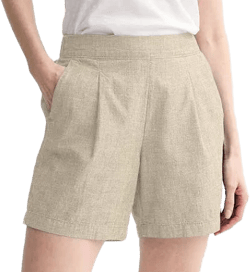 Croft & Barrow Women's Pleated Linen Shorts