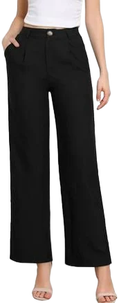 Inspire Chic Women's Casual Work High Waisted Wide Leg Dressy Pants