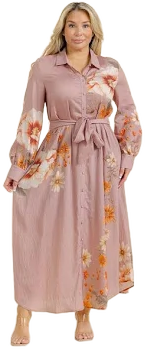 Plus Size Floral Maxi Dress