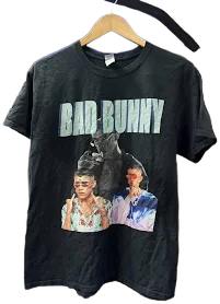 Bad Bunny Rap Printed Graphic T-shirt
