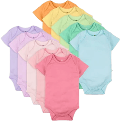 Honest Baby Clothing 10-Pack Organic Cotton Short Sleeve Bodysuits