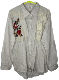 Chic Connection Striped Button-Up Shirt