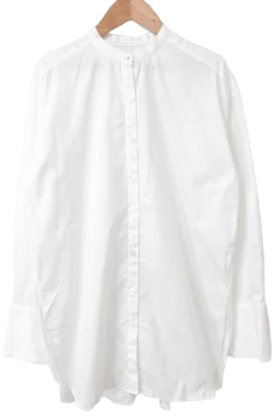 UNITED ARROWS Women's UWSC Band Collar Long Shirt Blouse