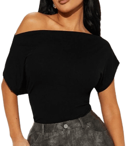 Fashion Nova Off Shoulder Ruched T-Shirt