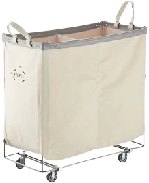 The Container Store Steele Canvas Double Sorter Laundry Cart