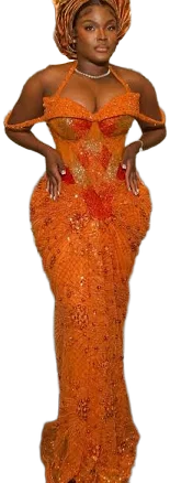 African Nigeria Asoebi Clothing Dress