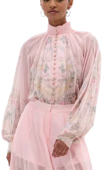 Akira Sienna Floral Button Down Blouse