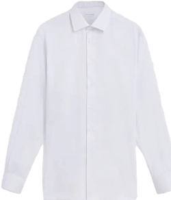 Milano Cotton Twill Stiff Collar Shirt