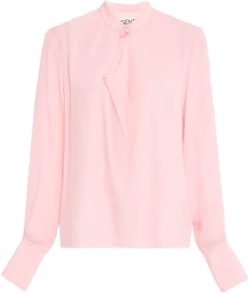 Argent Cutout Silk Double Georgette Blouse
