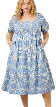 Sarah Floral Plus Sized Dress
