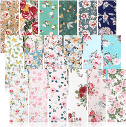 Moukeren 36 Pcs Floral Cotton Cloth Napkins 15 x 15 Inch Reusable Washable Cocktail Dinner Napkins Funny Table Flower Printed Home Decor for Spring Summer Kitchen Lunch Wedding Party decor