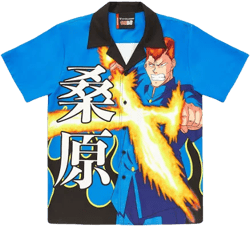 YYH KUWABARA FLAME BUTTON UP SHIRT