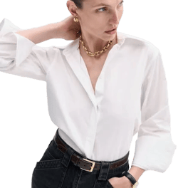 Co. Women's Fitted Cotton Poplin Shirt