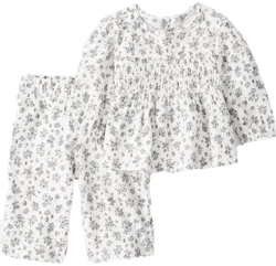 Little Planet Baby Girls 2-Piece Organic Cotton Crinkled Knit Set