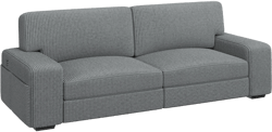 Yaheetech Modern Fabric Sofa Couch with USB Charging Ports for Living Room, Dark Gray